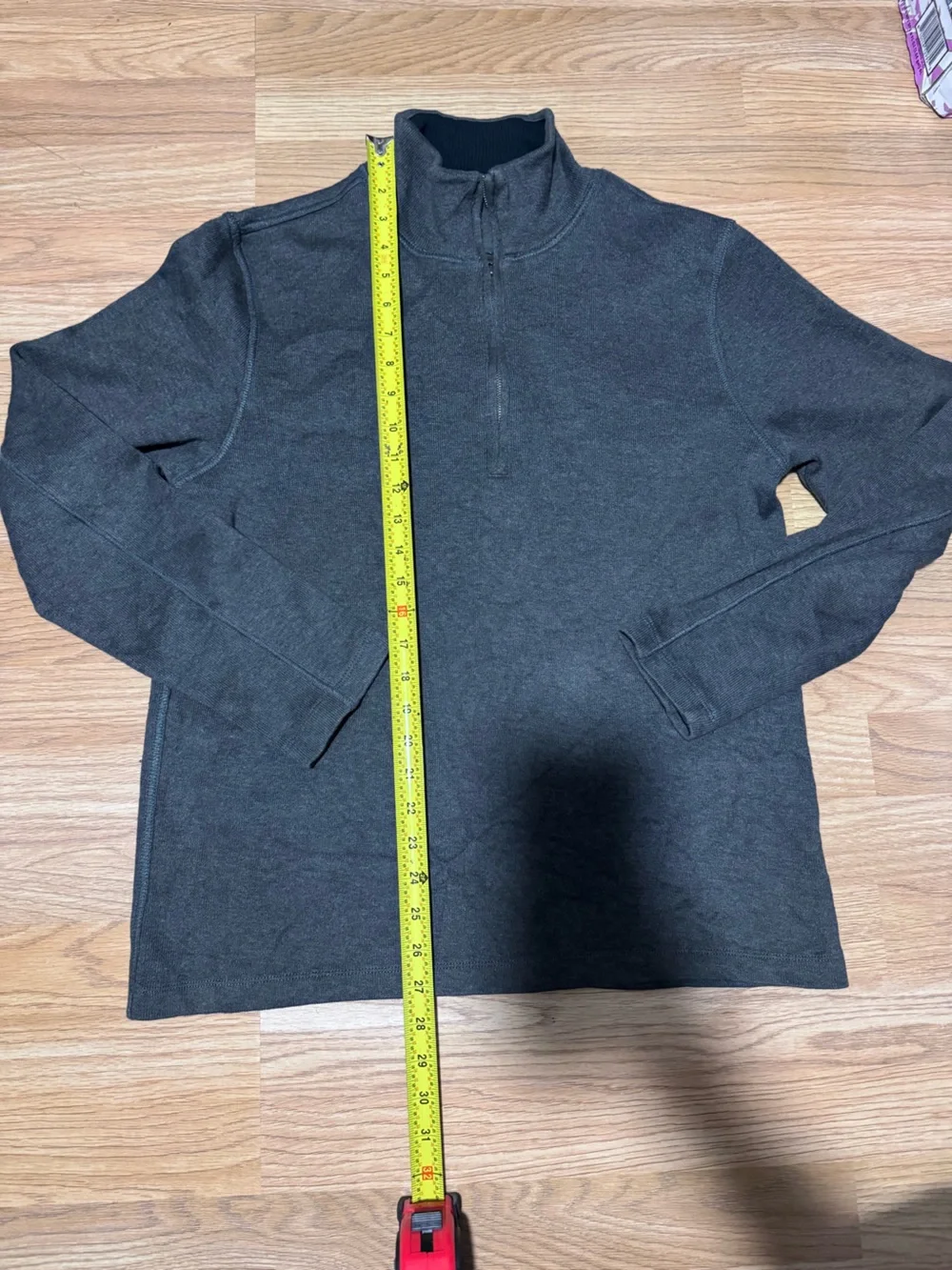 Banana Republic Men's Charcoal Gray Quarter-Zip Sweater Pullover